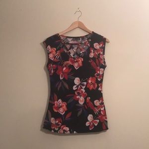 Criss cross floral blouse from NY&Co